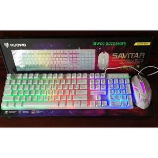 Nubwo NKM-623 SAVITAR RGB Gaming Keyboard &amp; Mouse คีย์บอร์ด &amp; เมาส์ เกมมิ่ง -  ✔รับประกัน 1 ปี