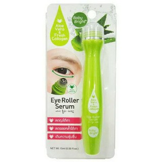 karmart Aloe Vera &amp; Fresh Collagen Eye Roller Serum 15g Baby Bright เซรั่มบำรุงผิวใต้ดวงตา ใช้ง่ายด้วยหัวลูกกลิ้ง