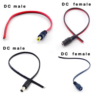 5 ชิ้น 12 โวลต์ AC DC ตัวผู้ ตัวเมีย แจ็ค สายไฟ ตัวเชื่อมต่อ ปลั๊กอะแดปเตอร์ สายไฟ สําหรับแถบไฟ LED โคมไฟกล้องวงจรปิด