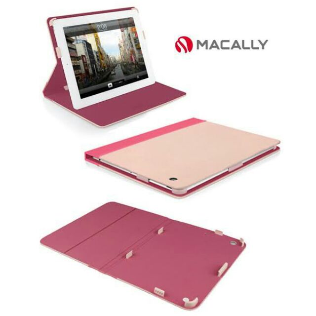 ลดล้างสต๊อค!!! Macally Slim Folio Stand Case for iPad Mini, Mini Retina, Mini 3 สี Pink