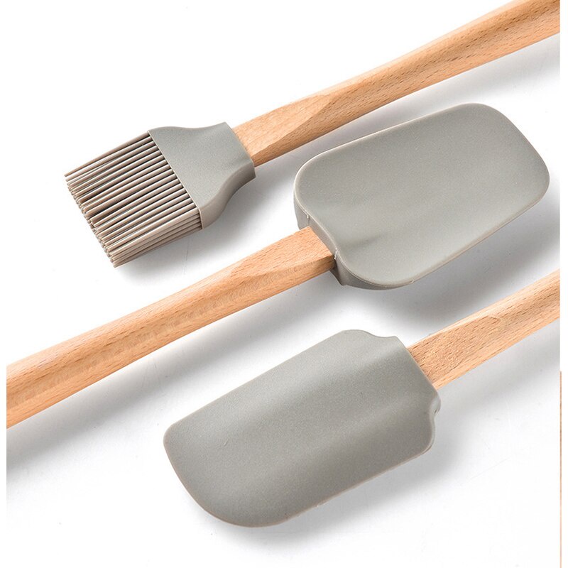 3Pcs Silicone Kitchen Spatula Pastry Tools Set Baking Spoon Spatula   Ccc046cec4ea474512c44d22bae086d7