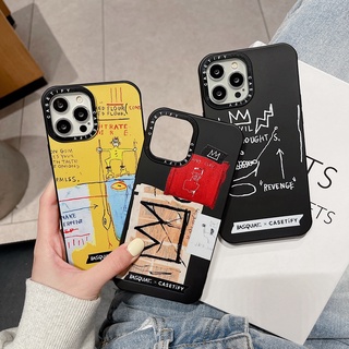 Casetify Basquiat เคสโทรศัพท์ซิลิโคน แบบนิ่ม ลายกราฟฟิตี้ สําหรับ For iPhone 7 8 Plus X XS XR 11 12 13 Pro Max