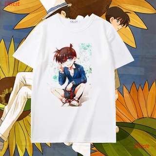 เสื้อยืดฤดูร้อนhotNew Detective Conan Clothes Kudo T-shirt วันพันช์ แมน เสื้อยืดพิมพ์ลาย เสื้อยืดอนิเมชั่น คอกลม cotton