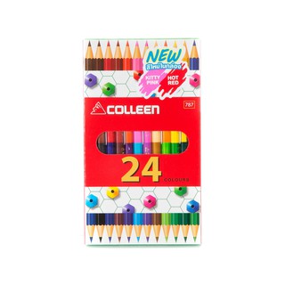 ดินสอสีไม้ COLLEEN 12 ด้าม 24 สี No.787