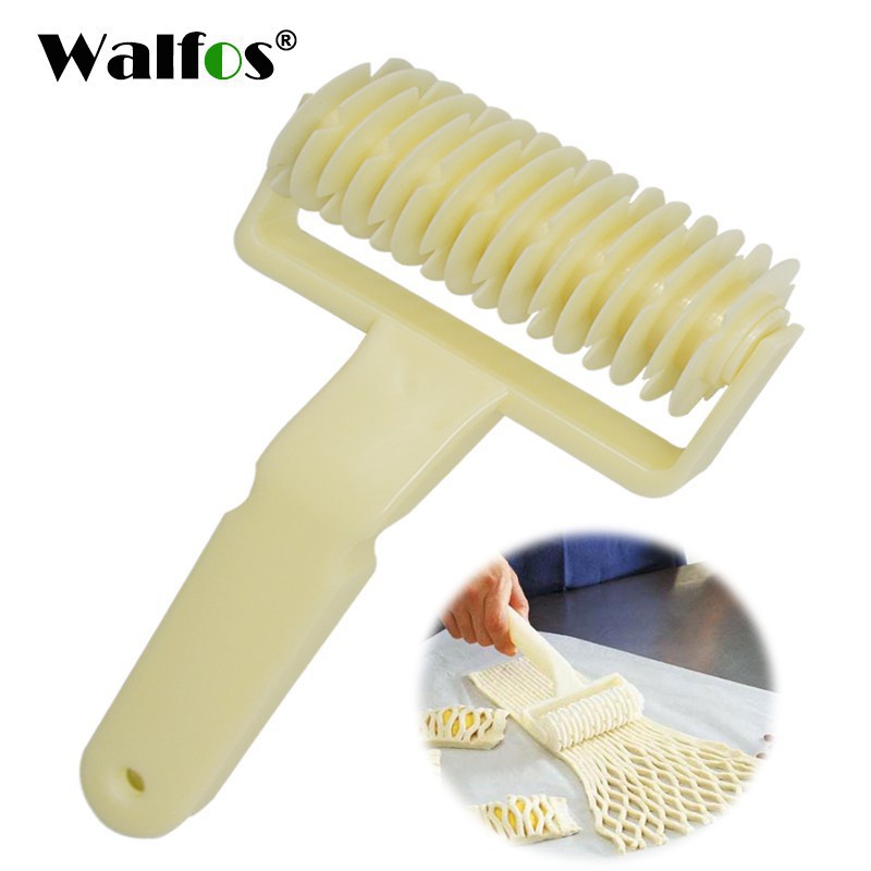 Walfos พลาสติกดึงมีดล้อมีดพิซซ่า ขนมอบ เครื่องตัดลูกกลิ้งขัดแตะ
