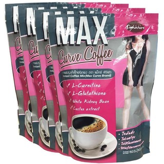 Signature Max Curve Coffee (10ซอง/ห่อ) 4ห่อ กาแฟลดน้ำหนัก ปลอดภัย กาแฟปรุงสำเร็จชนิดผง กาแฟซอง กาแฟลดอ้วน