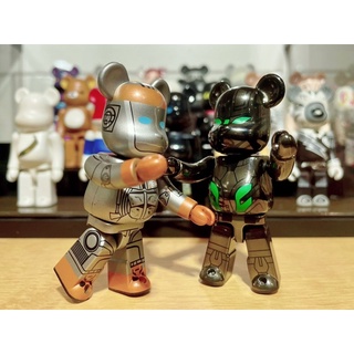 (ของแท้ไม่มีกล่อง)คู่ Be@rbrick Series 23 SF &amp; Secret SF: Real Steel Atom &amp; Zeus  (Bearbrick)