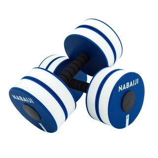 ดัมเบล ดัมเบลใต้น้ำ ดัมเบลโฟม NABAIJI Pair of foam aquafit dumbbells aquagym blue white