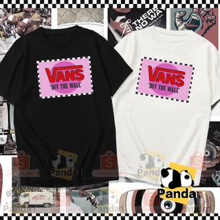 เสื้อเชิ้ตรถตู้คู่คลาสสิกสไตล์ผ้าฝ้าย Vans โลโก้เสื้อยืด Unisex เอเชียขนาด 7 สี tN{