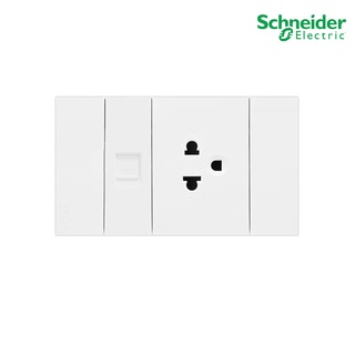 Schneider Electric ชุดเต้ารับคอมพิวเตอร์ (LAN)CAT6 ขนาด 1ช่อง+เต้ารับเดี่ยว 3ขา ขนาด 2ช่อง+ฝาครอบสีขาว รุ่น AvatarO A