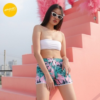 amyours on the beach กางเกงว่ายน้ำหญิง คุณภาพดี ผ้าไม่บาง แห้งไว รุ่น Womens Summer ลาย Pink sea