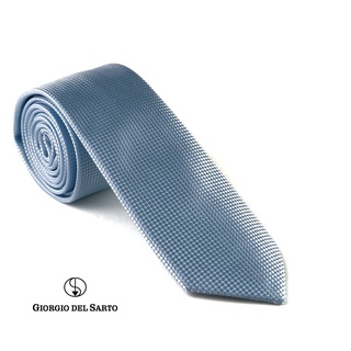 Giorgio Del Sarto Necktie Blue Fabric Texture เนคไทสีฟ้ามีเท็กเจอร์