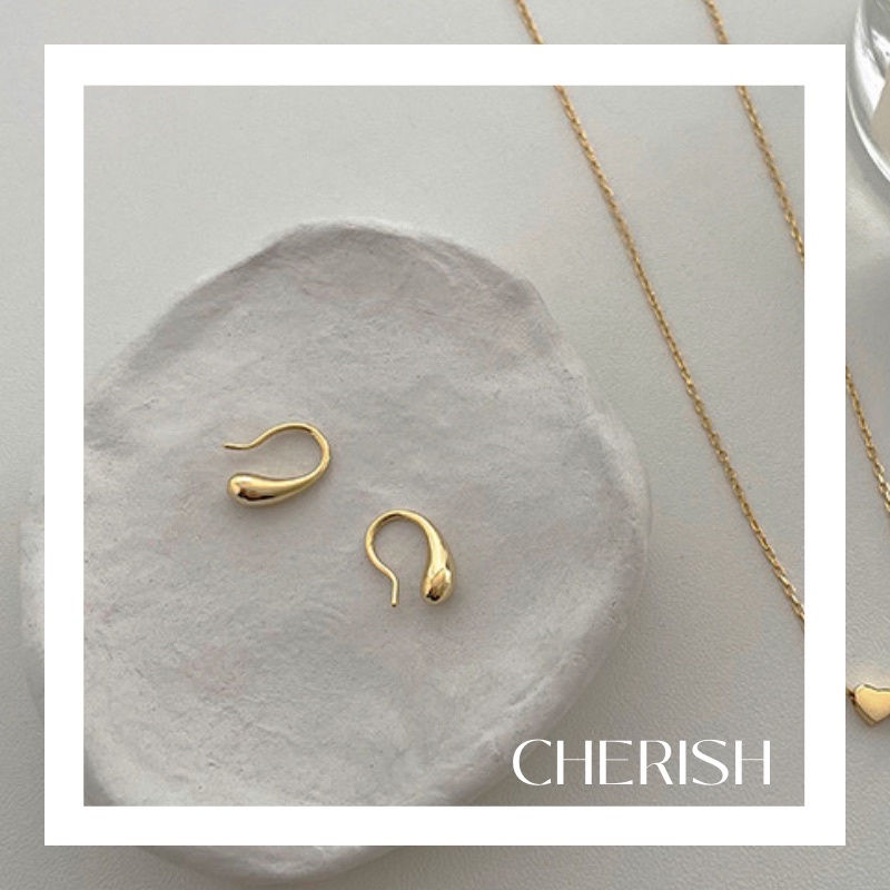 [silver 925S][CHERISHxMIHREH] ต่างหูทำจากเงิน s925 สีเงิน งานจริงสวยมากๆ สไตล์มินิมอล [CR10]
