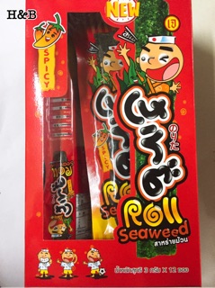 ขนม สาหร่ายม้วน เจ ตรา โนริตะ (12ชิ้น) สาหร่าย ขนม ROLL SEAWEED