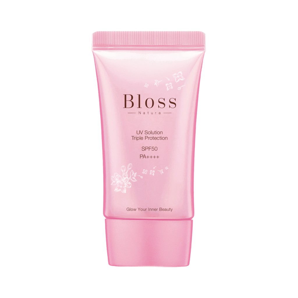 Bloss Natura UV Solution Triple Protection SPF 50PA+++ 35g. บลอส ยูวี โซลูชั่น กันแดด SPF50 PA++++ ข