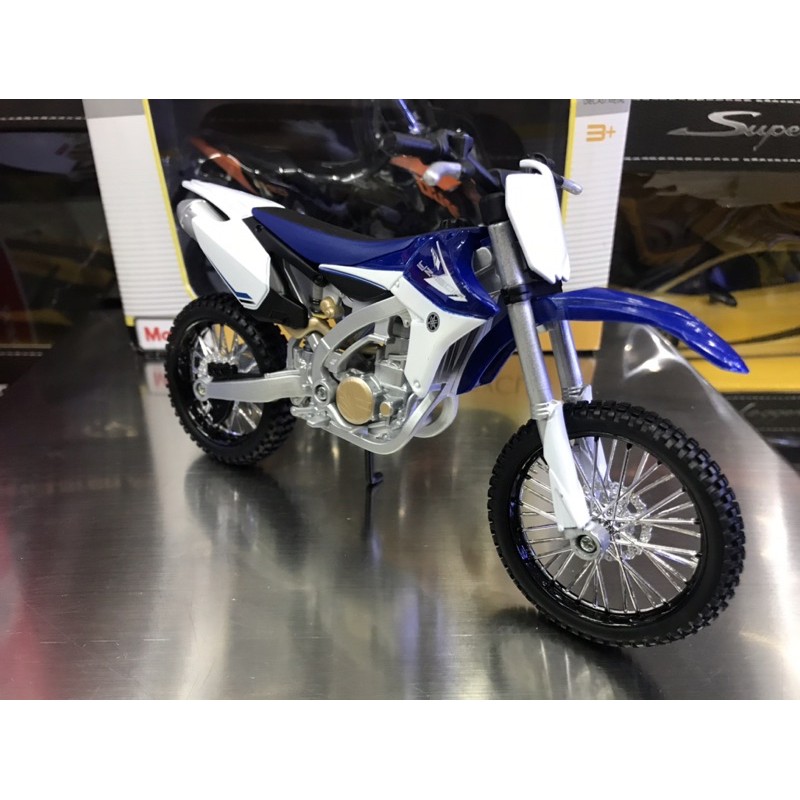 โมเดลรถมอเตอร์ไซค์วิบาก YAMAHA YZ450F ขนาด1:12 รายละเอียดสวย เป็นโมเดลสำหรับคำชม