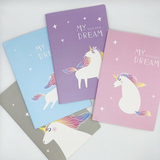 สมุดโน้ตขนาด A5 ลายยูนิคอร์น Unicorn A5  Notebook Stationery Office School Supplier