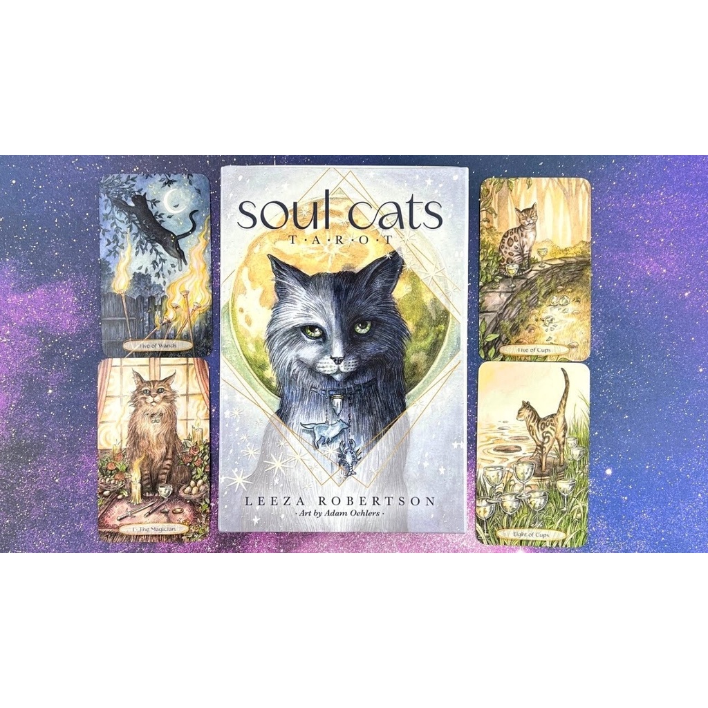 {ไพ่แท้ลิขสิทธิ์}  ไพ่ทาโรต์ชุด Soul Cats Tarot (KIT)ไพ่ยิปซี ไพ่ดูดวง ราคา ถูกที่สุด ดีลบีเคเค แกลเลอรีภาพที่ 3