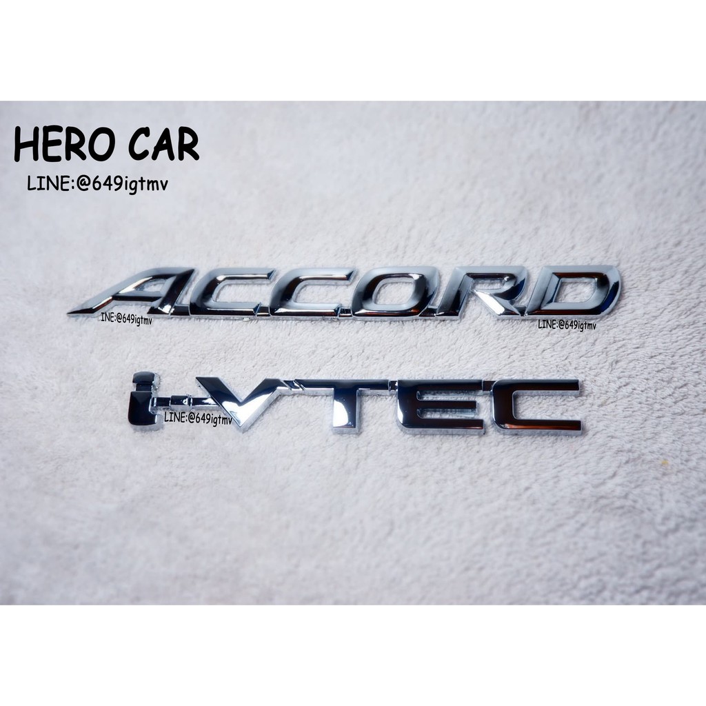 โลโก้ LOGO Accord และ i- VTEC  ติดท้ายรถยนต์ HONDA Accord