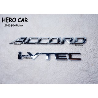 โลโก้ LOGO Accord และ i- VTEC  ติดท้ายรถยนต์ HONDA Accord