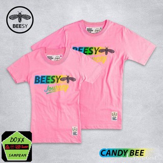 Beesy เสื้อคอกลม  ชาย หญิง  รุ่น Candy bee สีชมพู