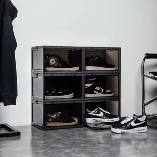 Tower Box Plus ( Black edition 6 Boxes) - กล่องรองเท้าเปิด-ปิด ได้ 2ด้าน