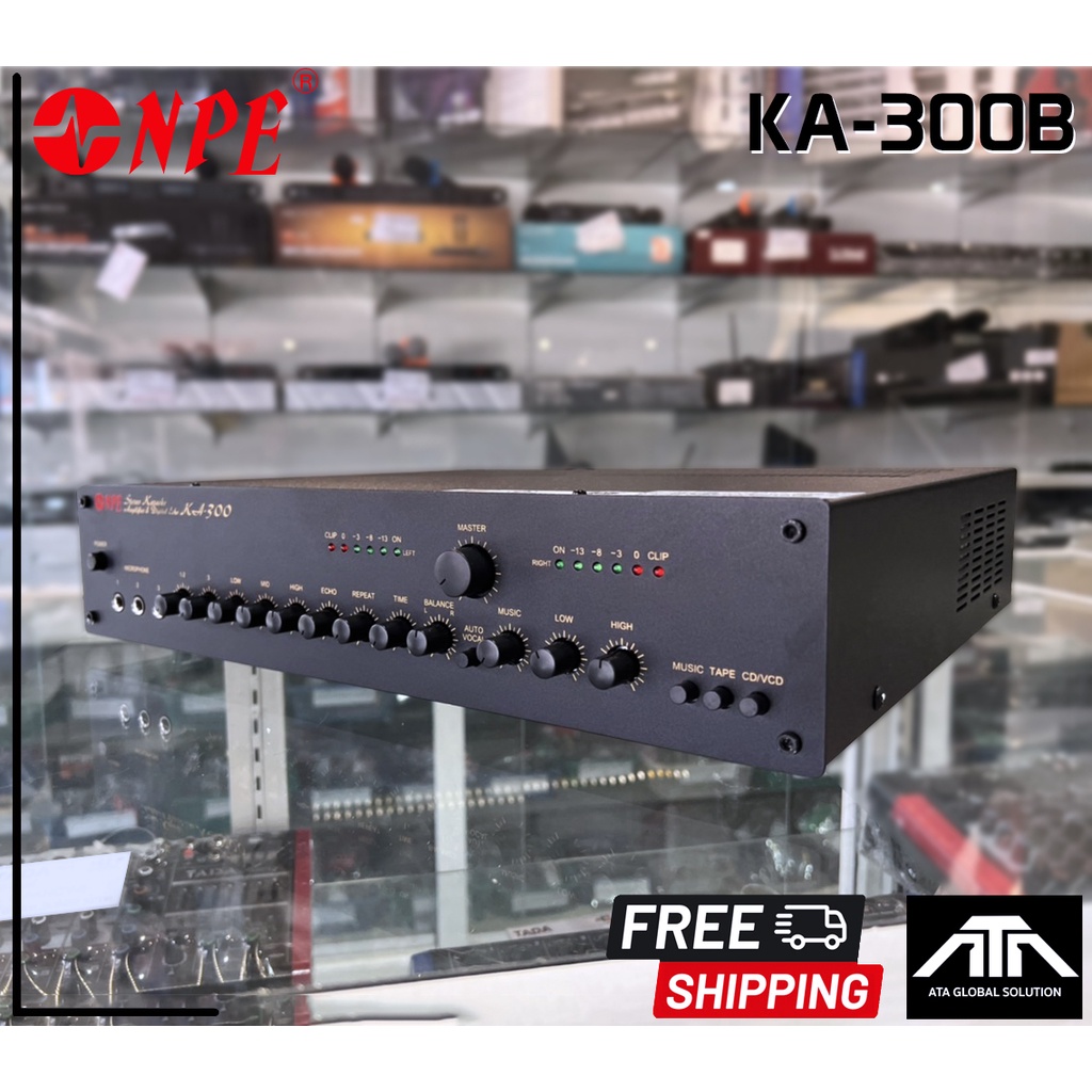 แอมป์คาราโอเกะ NPE KA-300B KARAOKE AMP Stereo Karaoke Amplifier 8 Ω 100 watts x 2