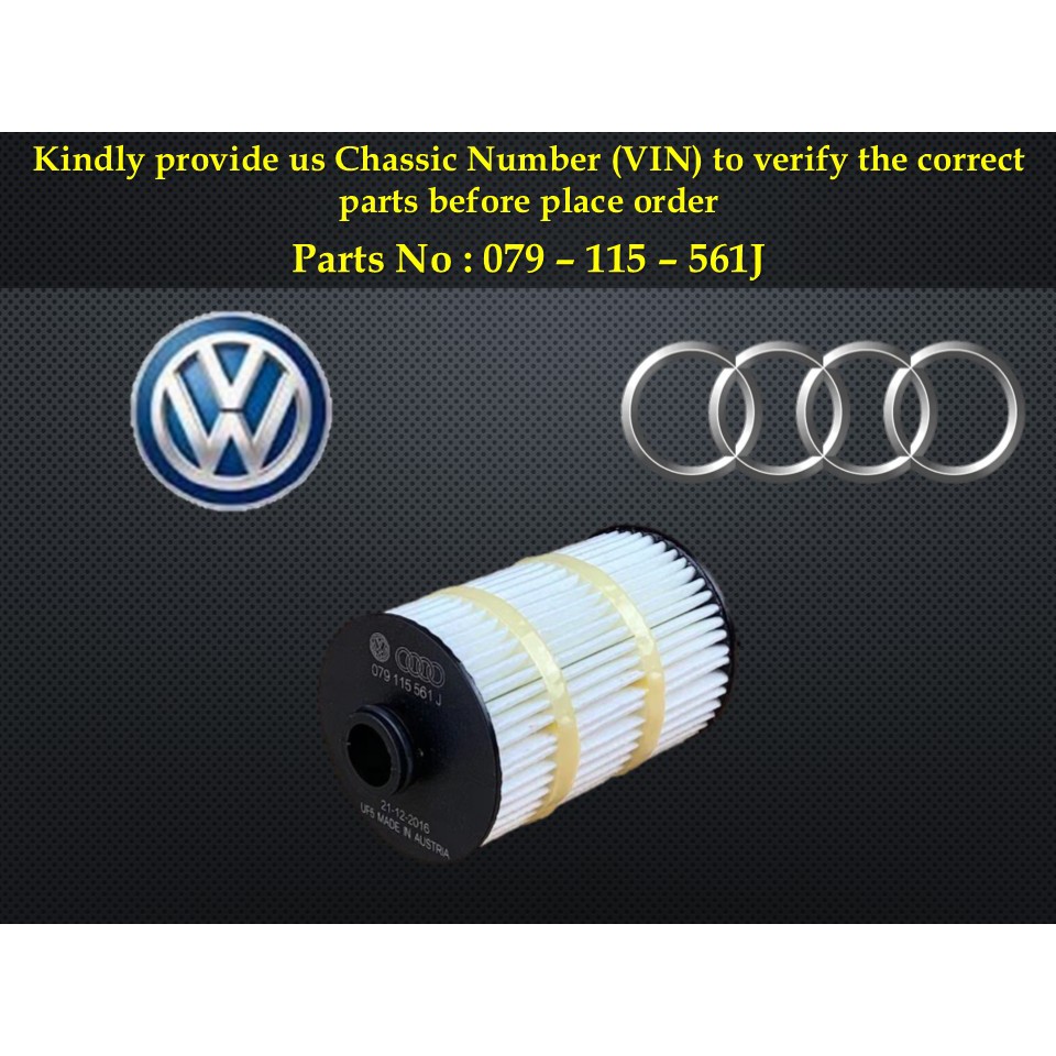 Audi - A8 S6 S7 S8 RS7 4.0L V8 กรองน้ํามัน 079-115-561J