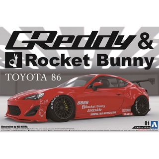 Aoshima 1/24 Greddy &amp; Rocket Bunny Toyota 86 (ZN6) Enkei Ver. 2012