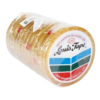 เทปใส แกน 3 นิ้ว 1/2 นิ้วx36 หลา (แพ็ค 12 ม้วน) หลุยส์ Transparent core tape 3  1/2  x36 yards (pack 12 rolls) Louis