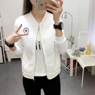 ยอดฮิต2024 เสื้อแจ็คเก็ตแขนยาวผ้ายิดมีซิป ZIPPERราคาถูก