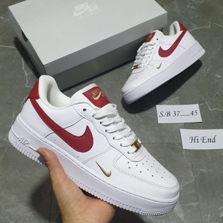 🆕️ รองเท้าผ้าใบ Nike Air Force1 Mini Swooshes ขาวเเดง สินค้าพร้อมอุปกรณ์ครบค่ะ ✅ งาน Hi End 🤩 รูปภาพถ่ายจากสินค้าจริง 💯