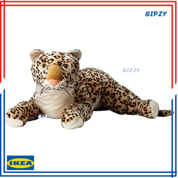 IKEA MORRHÅR ตุ๊กตาผ้า เสือดาว ยาว 80 ซม. ตุ๊กตาผ้า ตุ๊กตา