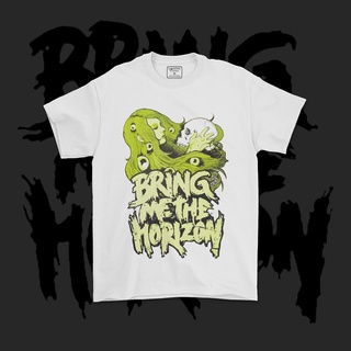 คอลูกเรือเสื้อยืดคอกลมBring ME THE HORIZON เสื้อยืด / BMTH Clothing / SCREAMO BAND Clothing / V3ผ้าฝ้ายแท้