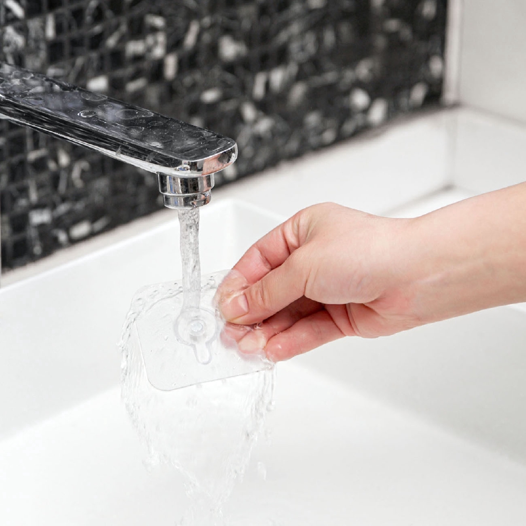 JUJIAJIA ไม่มีการเจาะกรอบรูปกาวในตัวตะขอแขวนผนังตะขอสำหรับภาพวาดโปสเตอร์นาฬิกา ตะขอแขวนติดผนัง  แฟ้บ1บาทส่งฟรี - รูปที่ 5