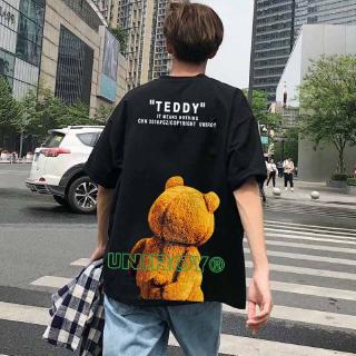 เสื้อยืดลำลอง แขนสั้น ทรงโอเวอร์ไซซ์ พิมพ์ลาย สไตล์สตรีต สำหรับผู้ชายและผู้หญิง ขนาด M-3XL