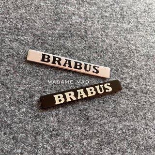 โลโก้ BRABUS ชิ้นงานอลูมิเนียมบาง ขนาด 8.5x1.2cm