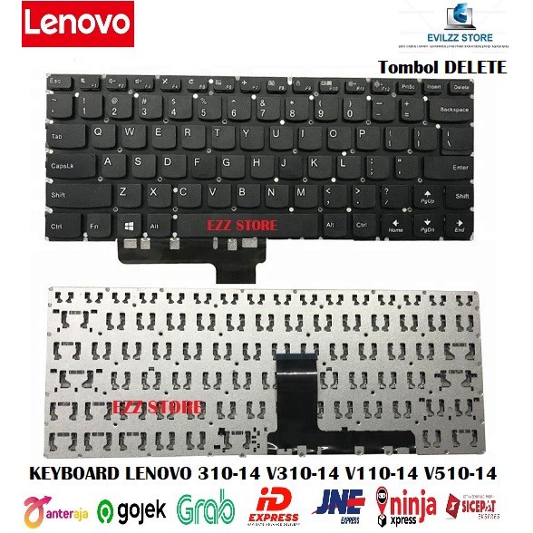 TOMBOL LENOVO IDEAPAD 310-14 310-14ISK 310S-14 310-14IKB V310 V310-14ISK V310-14IKB DELETE ปุ่มคีย์บ