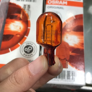 หลอดไฟ osram แท้ T20 เสียบใหญ่ สีส้ม 1 ไส้ wy21w 12v 21w