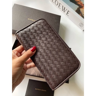 (สด-ผ่อน)🎗แท้100% Bottega Veneta Intrecciato Zip Around Large Wallet