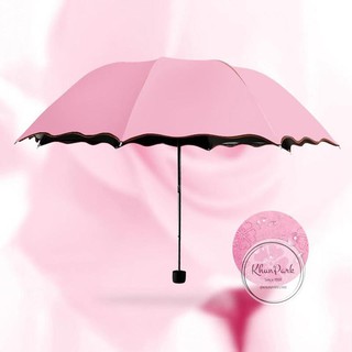 ราคาร่มกันฝน โดนน้ำเปลี่ยนลายดอกไม้ ร่มกันแดด รุ่นผ้า2ชั้น ร่มกันยูวี ร่มกันUV ร่มพับได้ ร่ม uv Umbrella  kp99