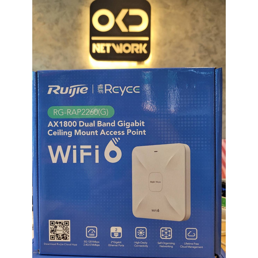 Ruijie Reyee RG-RAP2260(G) Series Wi-Fi 6 Dual Band Ceiling Mount Access Point ตัวกระจายสัญญาณแรงๆจั