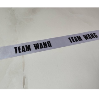 พร้อมส่ง!! ริบบิ้นTeam wang ริบบิ้นผูกผม ผูกของขวัญ กว้าง2เซน ยาว90เซน
