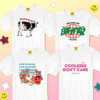 Live64# เสื้อขาว Cool Kids S-XXL อก 32-50 สไตล์เกาหลี Dream Big Tshirt โอเวอร์ไซน์ สาวอวบใส่ได้ สีขาว เเฟชั่นผู้หญิง