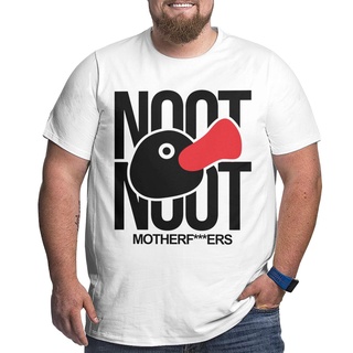 เสื้อยืดคอกลม แขนสั้น ผ้าฝ้าย ลาย Noot Noot Pingu สไตล์วินเทจ โอเวอร์ไซซ์