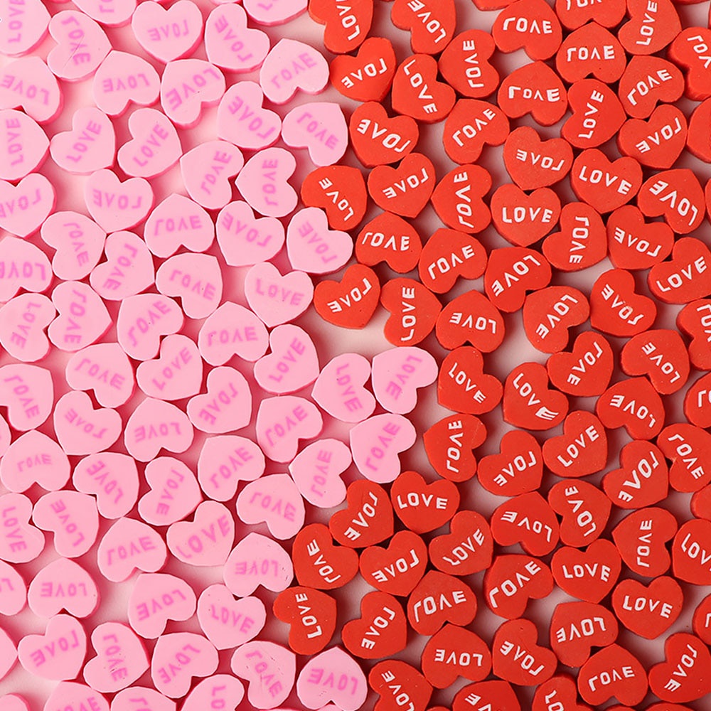 30 ชิ้น 9 มิลลิเมตรสีชมพูสีแดงรูปหัวใจลูกปัด Love Polymer Clay Spacer ลูกปัดแบบหลวมสําหรับเครื่องประดับทํา DIY สร้อยข้อมืออุปกรณ์เสริม
