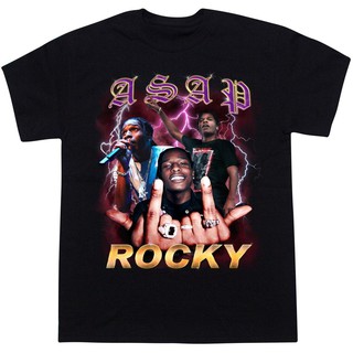 เสื้อยืดคอปกผ้าฝ้าย asap Rocky