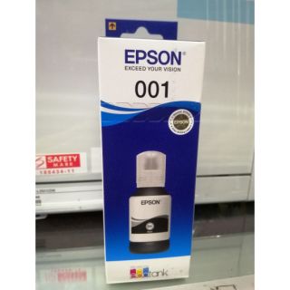 หมึกแท้ EPSON 001 BLACK สีดำ ( ของแท้ศูนย์ )​ **บรรจุกล่อง** สินค้าล็อตใหม่ มีอายุ 28-06-2567