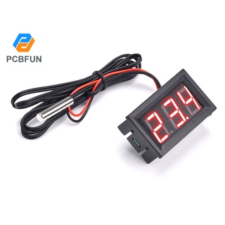 Pcbfun เครื่องวัดอุณหภูมิดิจิทัล DC4~30V 0.56 นิ้ว -50℃~120℃  Ntc โพรบเซนเซอร์อุณหภูมิ