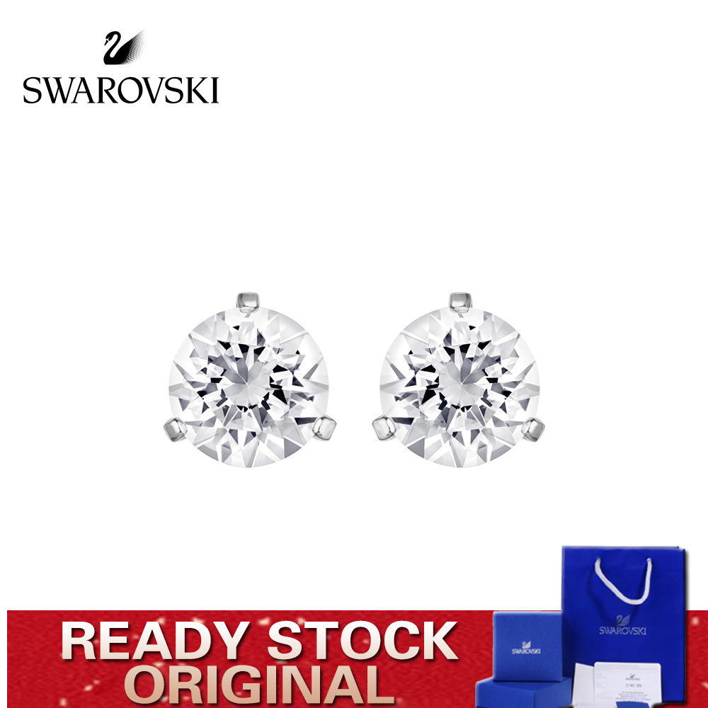 Ready Stock Swarovski Earrings SOLITAIRE Bright Starlight Simplicity Original Crystal Earring FASHION Accessories Women